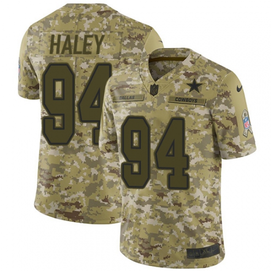 Youth Nike Dallas Cowboys #94 Charles Haley Limited Camo 2018 Salute to Service NFL Jersey - Ujersey