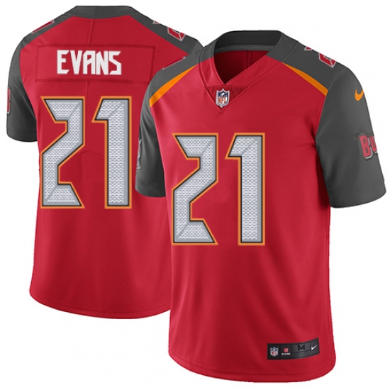 Youth Nike Tampa Bay Buccaneers #21 Justin Evans Elite Red Team Color NFL Jersey - Ujersey
