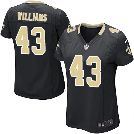 Women's Nike New Orleans Saints #43 Marcus Williams Game Black Team Color NFL Jersey - Ujersey