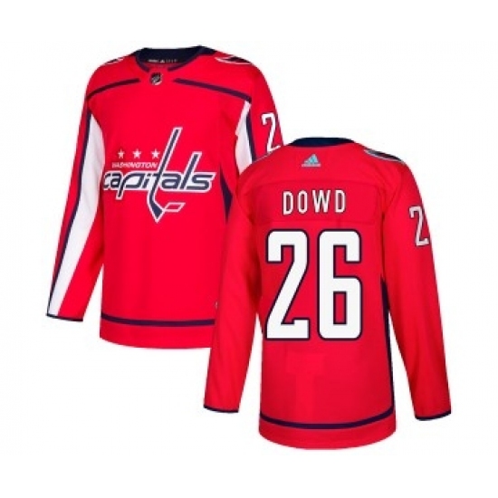 Men's Washington Capitals #26 Nic Dowd Adidas Authentic Home Jersey - Red - Ujersey