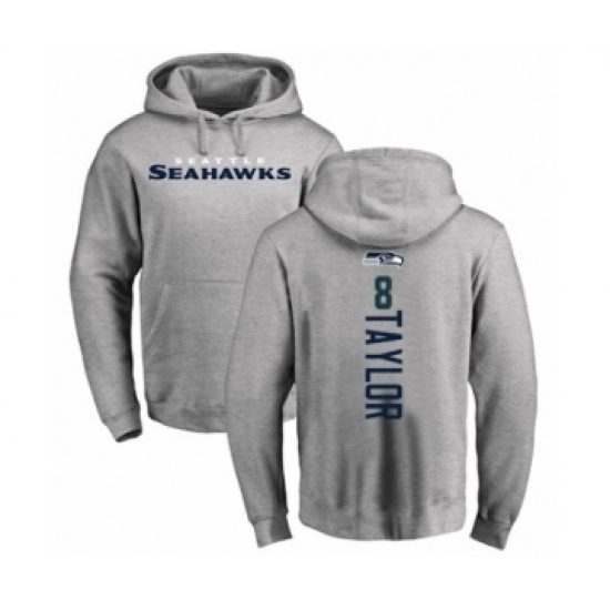 Football Seattle Seahawks #8 Jamar Taylor Ash Backer Pullover Hoodie - Ujersey