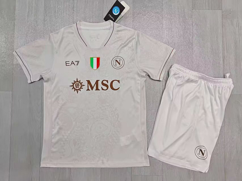 Napoli Soccer Jersey Away Kids Kit Jersey+Shorts 2025-26 - Ujersey NHL