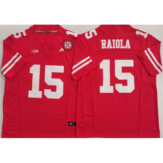 Men's Nebraska Cornhuskers #15 Dylan Raiola Red F.U.S.E. With Vapor Limited Stitched Football Jersey