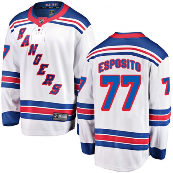 Men's New York Rangers #77 Phil Esposito Fanatics Branded White Away Breakaway NHL Jersey - Ujersey