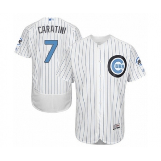Men's Chicago Cubs #7 Victor Caratini Authentic White 2016 Father's Day Fashion Flex Base Baseball Player Jersey - Ujersey