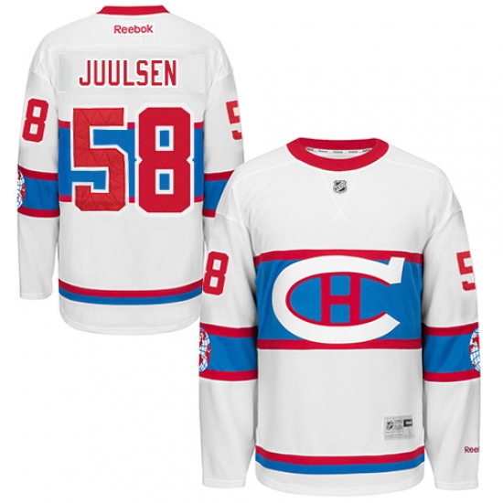 Men's Reebok Montreal Canadiens #58 Noah Juulsen Premier White 2016 Winter Classic NHL Jersey - Ujersey