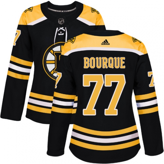 Women's Adidas Boston Bruins #77 Ray Bourque Premier Black Home NHL Jersey - Ujersey