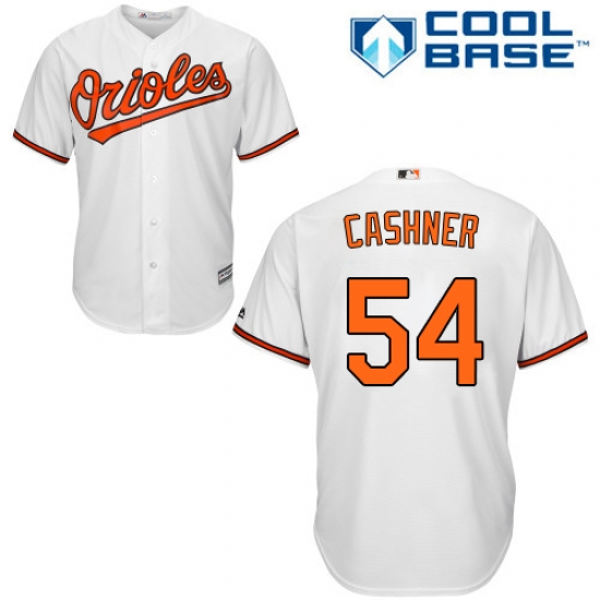 Men's Majestic Baltimore Orioles #54 Andrew Cashner Replica White Home Cool Base MLB Jersey - Ujersey
