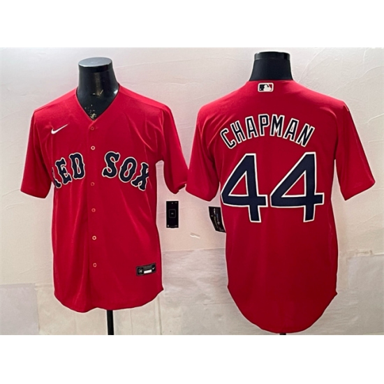Men's Boston Red Sox #44 Aroldis Chapman Red Cool Base Stitched Baseball Jersey