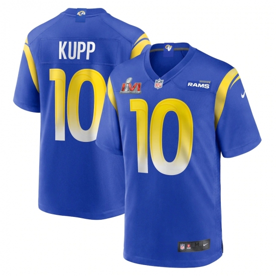 Youth Los Angeles Rams #10 Cooper Kupp Blue Nike Royal Super Bowl LVI Patch Jersey - Ujersey
