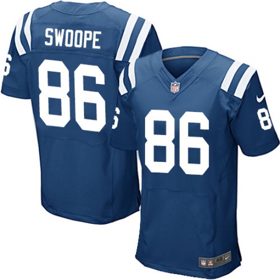 Men's Nike Indianapolis Colts #86 Erik Swoope Elite Royal Blue Team Color NFL Jersey - Ujersey