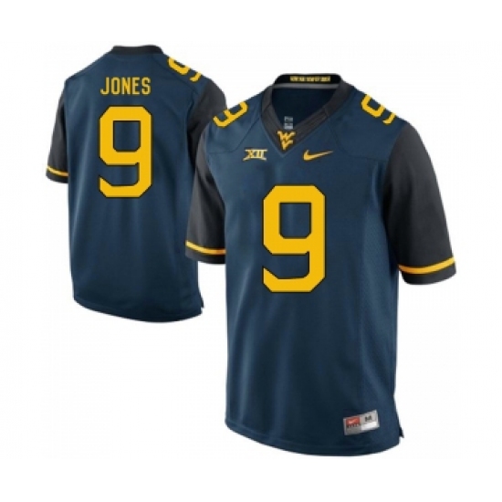 West Virginia Mountaineers 9 Adam Jones Navy College Football Jersey - Ujersey