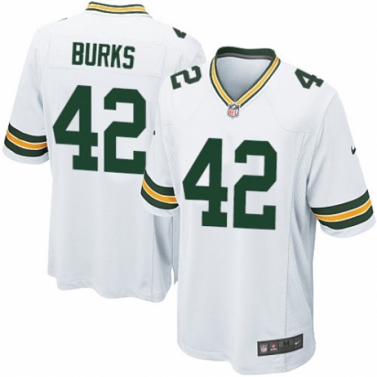 Men's Nike Green Bay Packers #42 Oren Burks Game White NFL Jersey - Ujersey