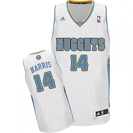 Men's Adidas Denver Nuggets #14 Gary Harris Swingman White Home NBA Jersey - Ujersey