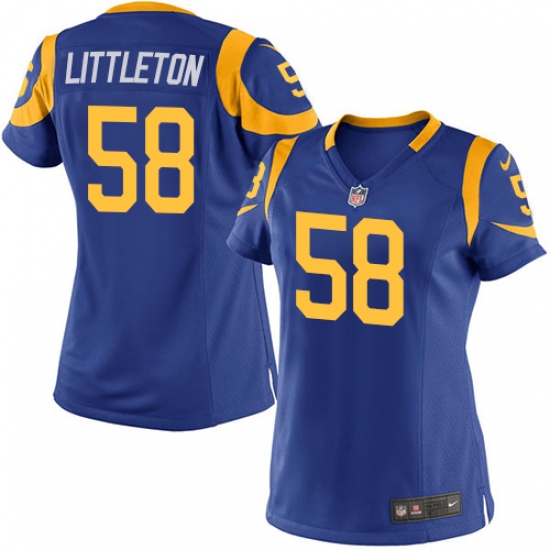 Women's Nike Los Angeles Rams #58 Cory Littleton Game Royal Blue Alternate NFL Jersey - Ujersey