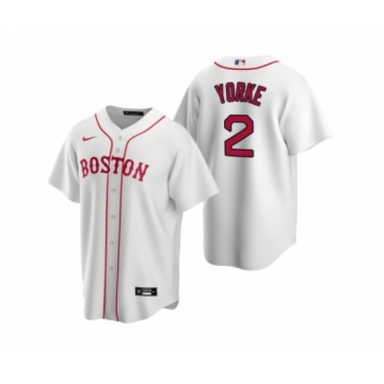 Men's Boston Red Sox #2 Nick Yorke White 2020 MLB Draft Replica Home Jersey - Ujersey