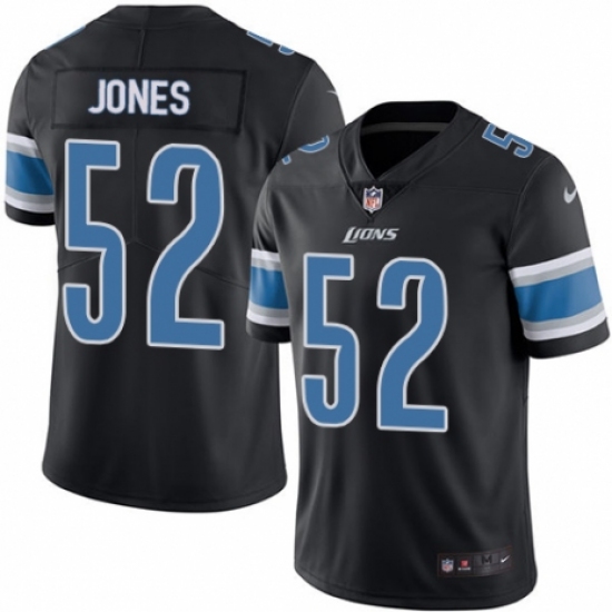 Youth Nike Detroit Lions #52 Christian Jones Limited Black Rush Vapor Untouchable NFL Jersey - Ujersey