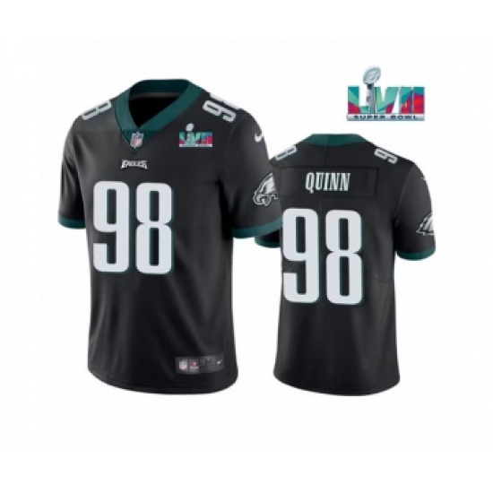Men's Philadelphia Eagles #98 Robert Quinn Black Super Bowl LVII Vapor Untouchable Limited Stitched Jersey - Ujersey