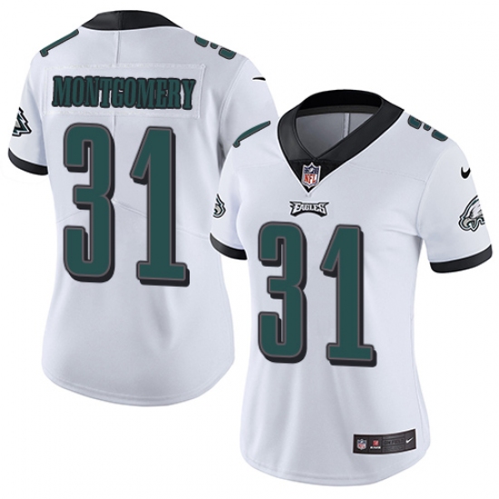 Women's Nike Philadelphia Eagles #31 Wilbert Montgomery White Vapor Untouchable Limited Player NFL Jersey - Ujersey