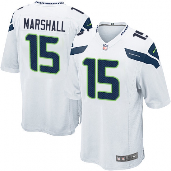 Men's Nike Seattle Seahawks #15 Brandon Marshall Game White NFL Jersey - Ujersey