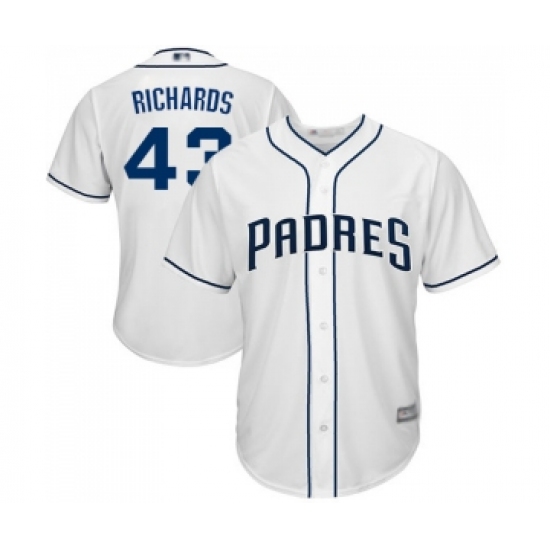 Youth San Diego Padres #43 Garrett Richards Replica White Home Cool Base Baseball Jersey - Ujersey