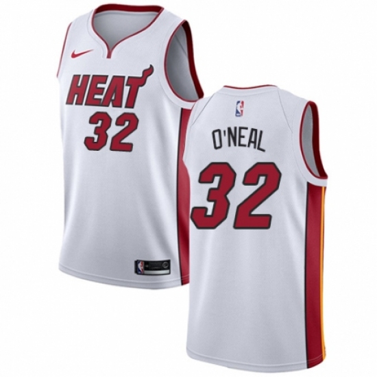 Youth Nike Miami Heat #32 Shaquille O'Neal Authentic NBA Jersey - Association Edition - Ujersey