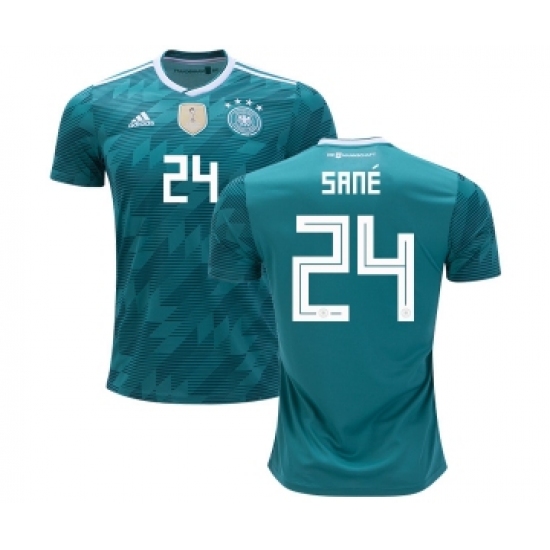 Germany #24 Sane Away Kid Soccer Country Jersey