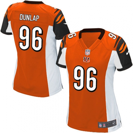 Women's Nike Cincinnati Bengals #96 Carlos Dunlap Game Orange Alternate NFL Jersey - Ujersey