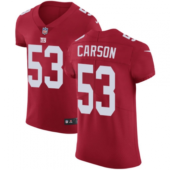 Men's Nike New York Giants #53 Harry Carson Red Alternate Vapor Untouchable Elite Player NFL Jersey - Ujersey