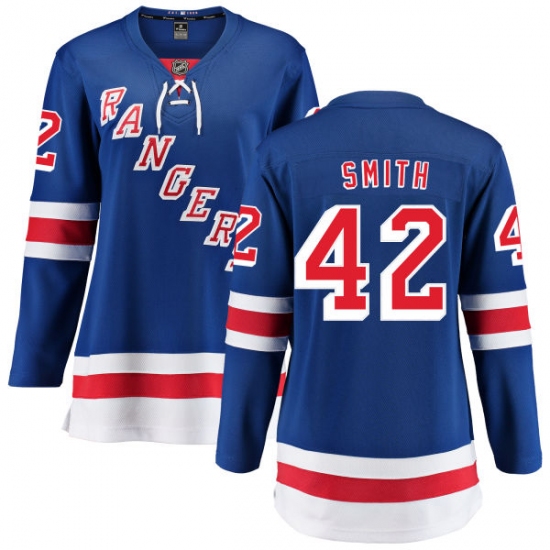 Women's New York Rangers #42 Brendan Smith Fanatics Branded Royal Blue Home Breakaway NHL Jersey - Ujersey