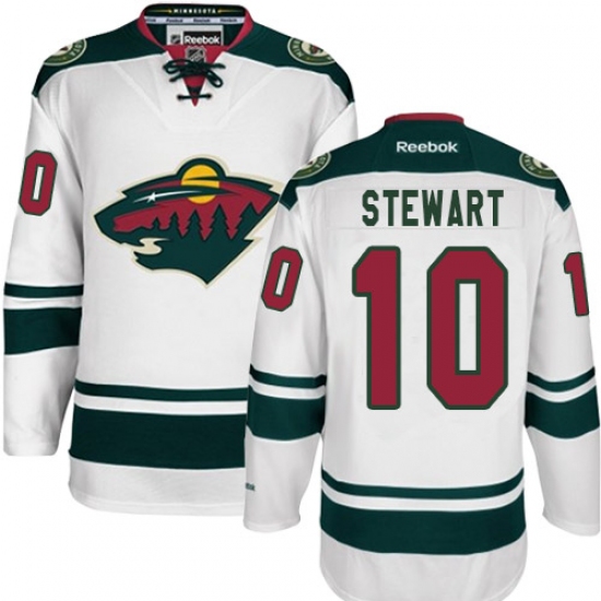 Youth Reebok Minnesota Wild #10 Chris Stewart Authentic White Away NHL Jersey - Ujersey