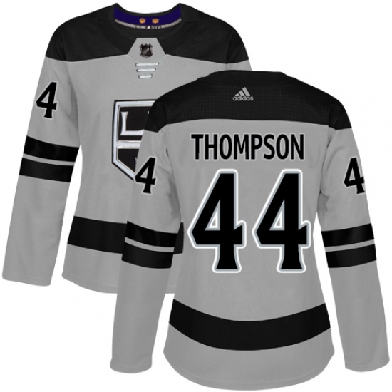 Women's Adidas Los Angeles Kings #44 Nate Thompson Authentic Gray Alternate NHL Jersey - Ujersey