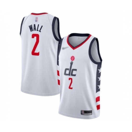 Women's Washington Wizards #2 John Wall Swingman White Basketball Jersey - 2019 20 City Edition - Ujersey