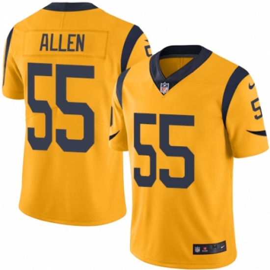Youth Nike Los Angeles Rams #55 Brian Allen Limited Gold Rush Vapor Untouchable NFL Jersey - Ujersey