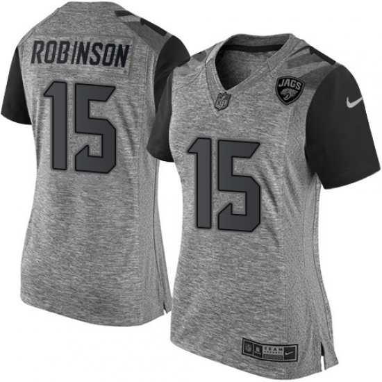 Women's Nike Jacksonville Jaguars #15 Allen Robinson Limited Gray Gridiron NFL Jersey - Ujersey