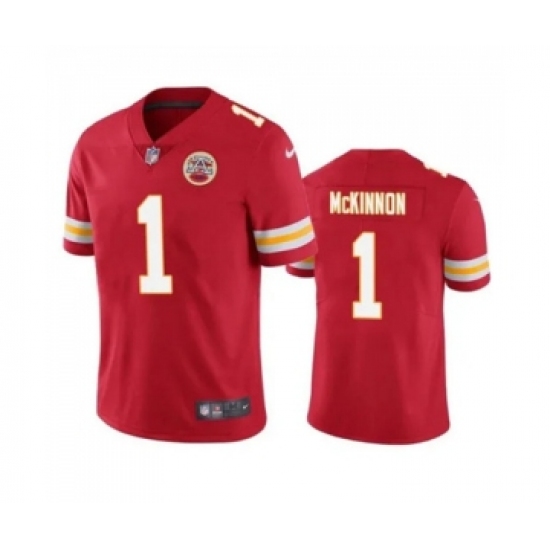 Men's Kansas City Chiefs #1 Jerick McKinnon Red Vapor Untouchable Limited Stitched Football Jersey - Ujersey