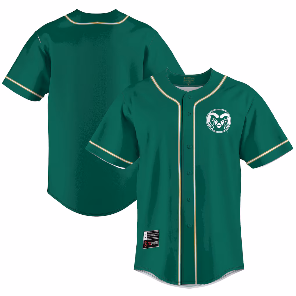 Men's GameDay Greats Green Colorado State Rams Lightweight Baseball Jersey - Ujersey Shop