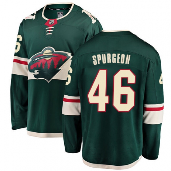 Men's Minnesota Wild #46 Jared Spurgeon Authentic Green Home Fanatics Branded Breakaway NHL Jersey - Ujersey
