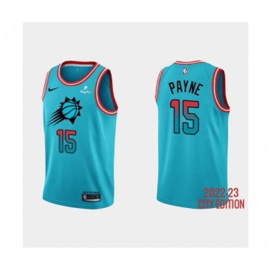 Men's Phoenix Suns #15 Cameron Payne 2022-23 Blue City Edition Stitched Basketball Jersey - Ujersey