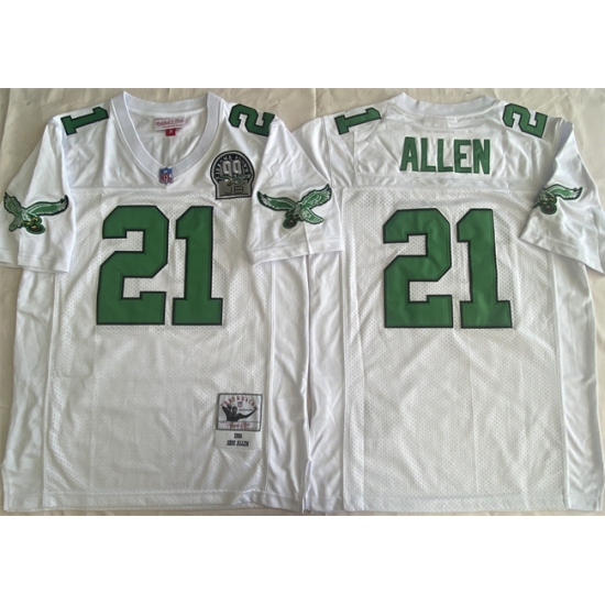 Men's Philadelphia Eagles #21 Eric Allen White Throwback Stitched Football Jersey - Ujersey