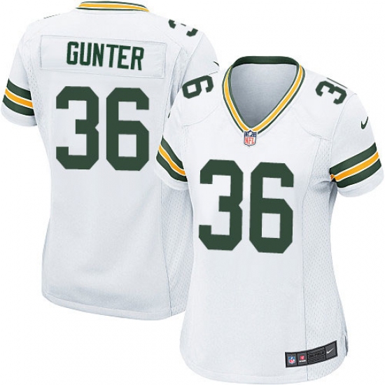 Women's Nike Green Bay Packers #36 LaDarius Gunter Game White NFL Jersey - Ujersey