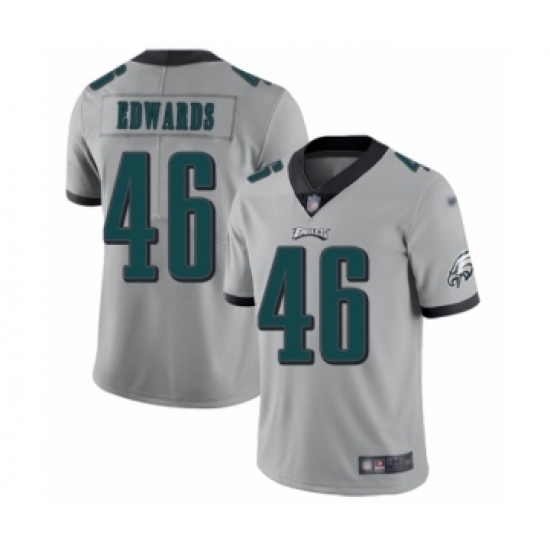 Youth Philadelphia Eagles #46 Herman Edwards Limited Silver Inverted Legend Football Jersey - Ujersey