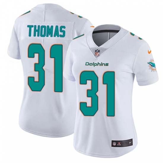 Women's Nike Miami Dolphins #31 Michael Thomas Elite White NFL Jersey - Ujersey
