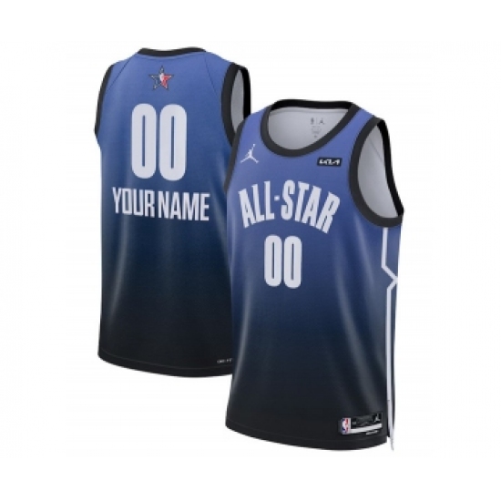 Men's 2023 All-Star Active Player Custom Blue Game Swingman Stitched Basketball Jersey - Ujersey
