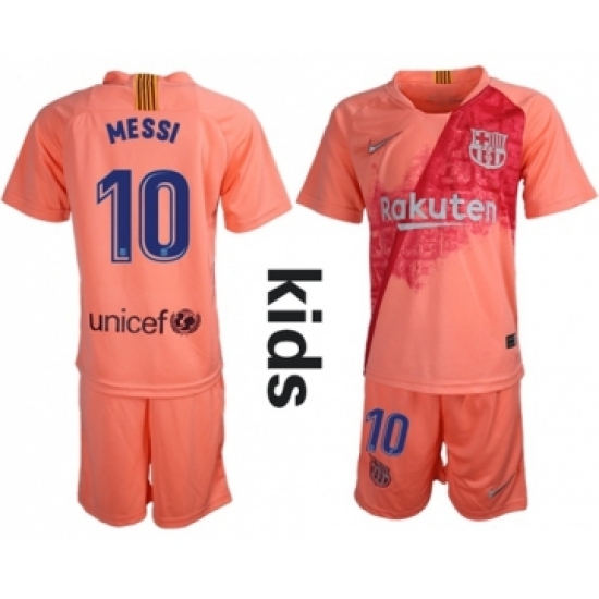 Barcelona #10 Messi Third Kid Soccer Club Jersey