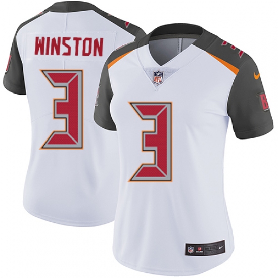 Women's Nike Tampa Bay Buccaneers #3 Jameis Winston Elite White NFL Jersey - Ujersey