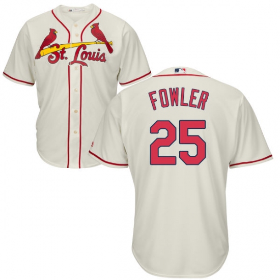 Youth Majestic St. Louis Cardinals #25 Dexter Fowler Authentic Cream Alternate Cool Base MLB Jersey - Ujersey