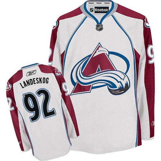 Youth Reebok Colorado Avalanche #92 Gabriel Landeskog Authentic White Away NHL Jersey - Ujersey