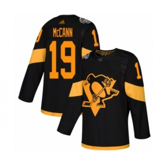 Women's Pittsburgh Penguins #19 Jared McCann Authentic Black 2019 Stadium Series Hockey Jersey - Ujersey