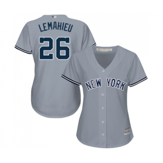 Women's New York Yankees #26 DJ LeMahieu Authentic Grey Road Baseball Jersey - Ujersey